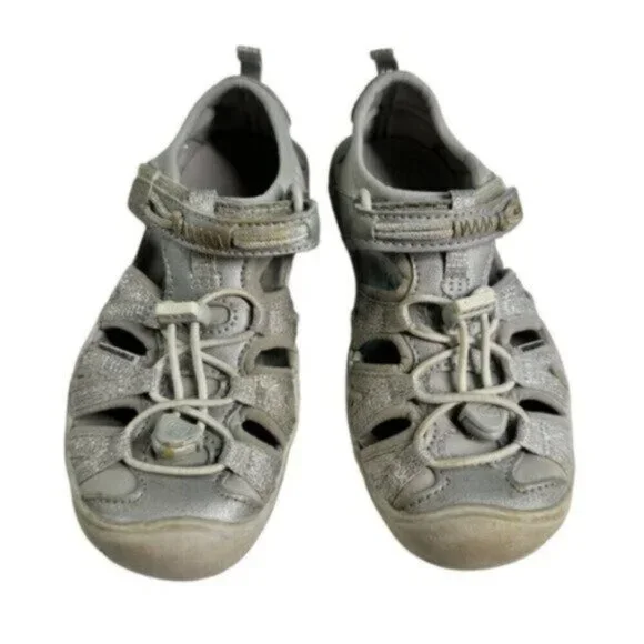 KEEN | Silver & Gray Toddler Waterproof Velcro Closure Sport Sandals Size 11 - Picture 3 of 9